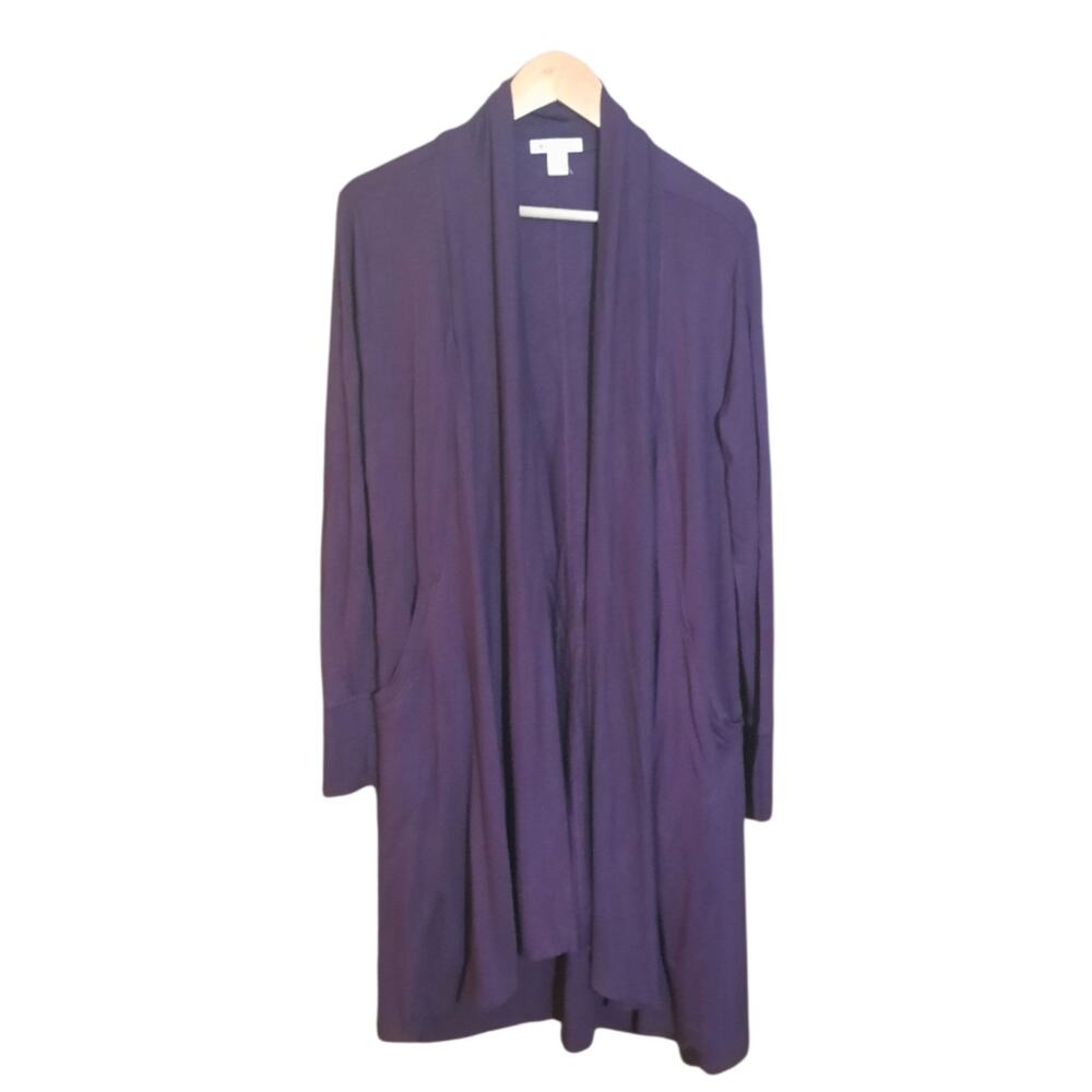Athleta Womens Pranayama Long Open Wrap Long Sleeve Slit Pockets Size S